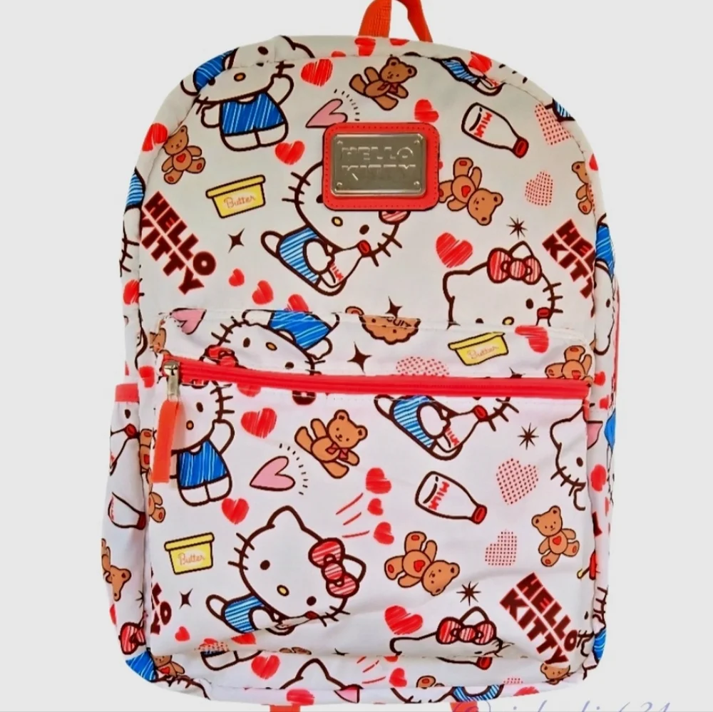 Sanrio Hello Kitty Bears Hearts Butter Milk Orange Backpack Back To School